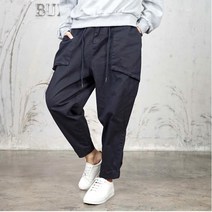 벅시루 여성 남녀공용 D링 다잉 배기핏 조거팬츠