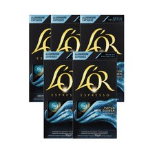 로르 에스프레소 파푸아 뉴 기니 인텐시티 7 커피 캡슐 10개 Lor Espresso Papua New Guinea Coffee Capsules, 5팩