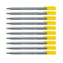 스테들러 334 트리플러스 화인라이너 젤잉크펜 0.3mm, 110 bright yellow, 10개입