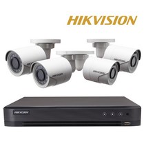 하이크비젼 FULL-HD CCTV4채널 세트 카메라4대 + 1테라 장착한 녹화기 1대 + 기본10m 전원영상케이블 4개 구성, 실외3+실내1, 10미터X4개