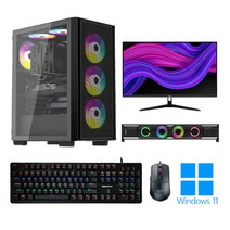 포유컴퓨터 게이밍 조립 PC 모니터 풀세트 컴퓨터 본체 최신 롤 배그 고사양 윈도우, FY-09, 05. 32인치 게이밍