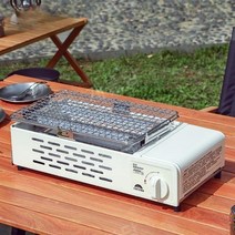 야끼화로 숯불 조개구이 꼬치 불판 야끼니꾸 버너, 블랙 가방 세트