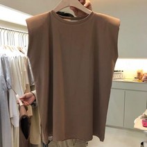 언니닷컴 베이직 라운드 민소매 나시티 4color