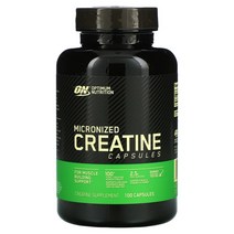 Optimum 옵티멈 뉴트리션 미분화 크레아틴 캡슐 2.5g 100정 헬스 벌크업보충제 운동전부스터, 100 Count