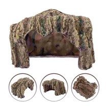 반수생거북이 사육장 수조 터틀팟 페닌슐라쿠터 쉘터탱크 거북이 동굴 등반 설정 인공 파충류 수지 풍경 장소 쉼터 게 액세서리 거미, As Shown+15X11X8CM