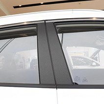 [mansubmall] 기아 니로 B필러 기둥 몰딩 카본 데칼스티커 튜닝용품, 블랙카본