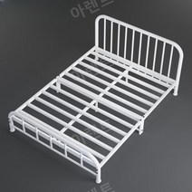 호텔식침대프레임 라지킹 침대 프레임 받침대 킹 퀸, 1500mm x 1900mm, 화이트