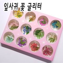 꽃글리터 꽃잎 생화네일아트, 18자개글리터