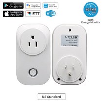 와이파이플러그 와이파이스위치 WiFi 스마트 소켓 전원 콘센트 에너지 모니터가있는 멀티 브라질 플러그 Tuya APP Control Alexa 및 Google 홈과 호환 가능, [02] 미국 플러그, [06] US Standard