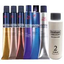 웰라 콜레스톤 퍼펙트 염색약 80g+산화제+염색비닐+장갑, 웰라/딥(새치커버-6/04 웜브라운