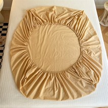 라지킹침대 탄성 밴드가 있는 코튼 장착 시트 미끄럼 방지 매트리스 커버 싱글 더블 퀸 킹 베드 조절 가능한 일반 침대, [03] 150x200x30cm, [13] 13