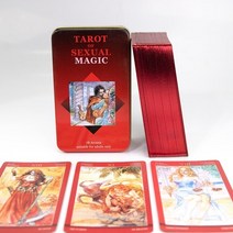 양철 문고판의 라이트 시어 타로 데크 골드 가장자리가 있는 타로 카드 신비한 점술 데크 가족 파티 게임, 성적 타로