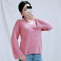 브이넥 앙고라 니트(2 COLOR)