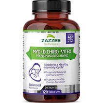 Zazzee Myo D Chiro Vitex 재지 미오 디카이로 바이텍스 이노시톨 120 캡슐