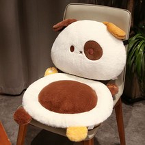 큐티 쿠션방석 +등받이쿠션 2종세트 프리미엄 극세사 솜포함 판다 고양이 강아지 한겨울 포근 뽀글이 카페 인테리어 사무실 식탁 쿠션 계묘년 토끼띠 센스있는 선물