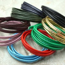 동서스토어 레자가죽 파이핑끈 5mm 인조가죽끈 가죽리본끈 마크라메 가방 재료, 1야드(90cm), 블랙