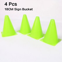 5 pcs18cm 로그인 버킷 6 인치 배리어 축구 도로 농구 스케이트 보드 훈련 평면 콘 롤러 파일, [05] 4Pcs Green