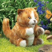 매직캐슬 노란 얼룩고양이 고급 손인형