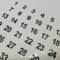 넘버링스티커 투명 숫자 번호 1~240, 121~180
