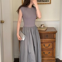 [레브쥴리]반슬리브 데일리 롱원피스