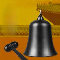 불교용품 범종 구리 부처님 타종 종소리 장식, 블랙 직경 10cm