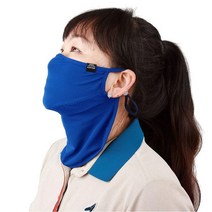 카투스 스트라이프 냉감 귀걸이 마스크, 블랙