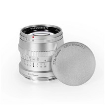 TTArtisan APS-C 50mm F1.2 수동 렌즈 MFT 용 실버