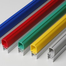 아이손 강화도어손보호대 유리문 교체용 손끼임방지, 28mm(고무+알루미늄), 2300mm, 빨강