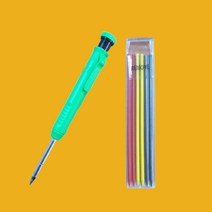 목공 목수 연필 샤프 펜 목공용 컬러 샤프심, 샤프심(노랑), 1개