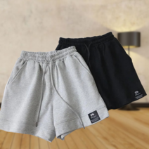 밴딩 팬츠 반바지 블랙+그레이