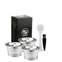 caffitaly amp용 icafilas 스테인레스 스틸 리필 가능 재사용 가능한 커피 캡슐 카페테이라 필터 치보 카피시모 클래식 머신, 초콜릿