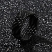 커플링 2022 새로운 8mm 와이드 스테인레스 스틸 반지 티타늄 커플 여성을위한 변형 가능한 메쉬 액세서리