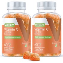 Viteey 비타민 C 아연 에키나시아 60구미 오렌지 2팩