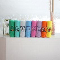 BT21 와펜 뱃지 세면타올 140g, 1개, 퍼플