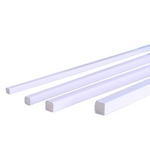 사각 파이프 각 아연 흰색 사각형 튜브 3-10mm 플라스틱 ABS 중공 사각형 파이프 5 개 25cm 길이 DIY 빌딩, 01 5PCS, 02 4x3.2x250mm