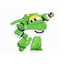 자수 와펜 플라잉맨 또봇 경찰봇 비행기 11종 열접착식 스티커 모자 옷 가방 마스크 리폼 장식, 플라잉맨외, W2AO11 레드피쉬