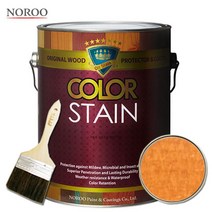 노루페인트 칼라스테인 오일스테인 1.9L 나무 목재 보호, 1개, 다크오크