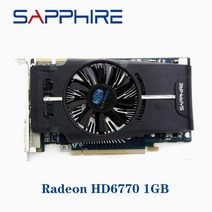 사파이어 Radeon HD6770 1GB GDDR5 그래픽 카드 GPU HD 6770 비디오 컴퓨터 PC AMD 맵 HDMI 사용, 한개옵션0