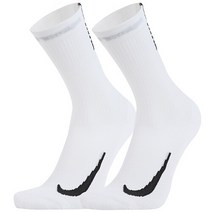 나이키 [정품] 멀티플라이어 크루 삭스 2팩 (SX7557-100), SX7557-100:24(M)