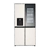 디오스 오브제컬렉션 노크온 얼음정수기 냉장고 글래스 베이지+베이지 820L W823GBB472, 단품