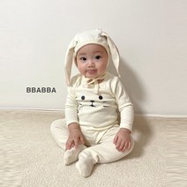 빠빠 토끼띠아기슈트-보넷세트