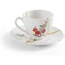 셀레티 Kintsugi 도자기 컵 접시 찻잔 티컵 골드 모델2