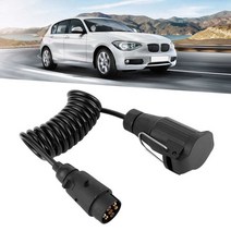트레일러 배선 스프링 와이어 연결 케이블 연장 코드 캐러밴 커넥터 12v 7 13 핀, 없음