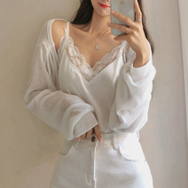 썸머 쿨 니트 아방 볼레로 린넨 가디건 [PDKN-0449]