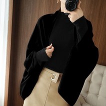SJW 봄가을 니트 숄가디건 무지 오버핏 긴팔 여성상의 데일리 캐주얼