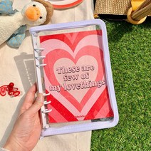 걸스코코 러브띵스 6공 포카바인더 + 속지30장 A5 다이어리 포토카드 포카북, 화이트