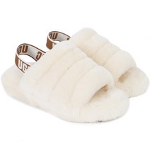 [정품] 어그 UGG 여성 플러프 예 양털 슬라이드 (1095119-NAT)