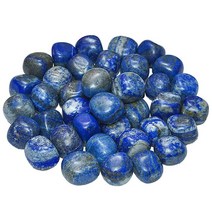 Ainuosen 453.6g(1파운드) 천연 광택 텀블드 라피스 라줄리 힐링 크리스탈 스톤 2.5-3cm(1-1.2인치) 장식용 식물 바위 자갈 실내 꽃병 화분 풍수 홈, 2LBS 0.8-1 inch, Lapis Lazuli