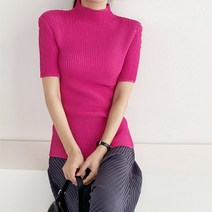 마마모리 플리츠 보트넥반팔블라우스 YMSMM23SS085