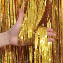 사진 피드 라방 촬영배경용 홀로그램 커튼 20대여성, 홀로그램 골드